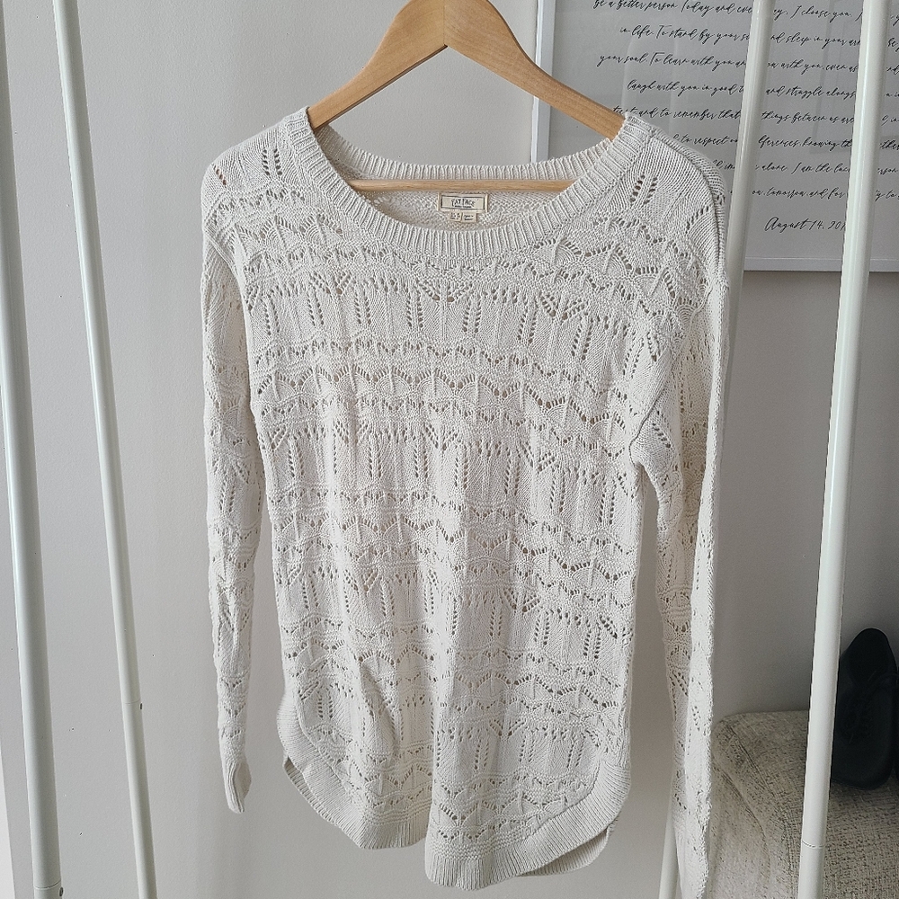 Women's White Knit Sweater Fat Face UK